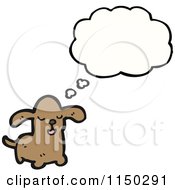 Cartoon Of A Thinking Dog Royalty Free Vector Clipart
