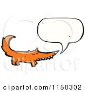 Cartoon Of A Thinking Fox Royalty Free Vector Clipart