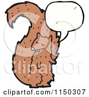 Cartoon Of A Thinking Squirrel Royalty Free Vector Clipart by lineartestpilot
