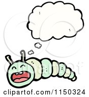 Poster, Art Print Of Thinking Green Caterpillar