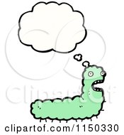 Poster, Art Print Of Thinking Green Caterpillar