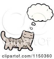 Cartoon Of A Thinking Cat Royalty Free Vector Clipart