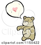 Cartoon Of A Thinking Teddy Bear Royalty Free Vector Clipart