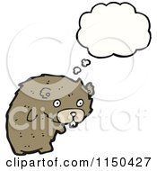 Cartoon Of A Thinking Bear Royalty Free Vector Clipart