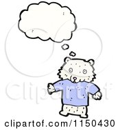 Cartoon Of A Thinking Polar Bear Royalty Free Vector Clipart