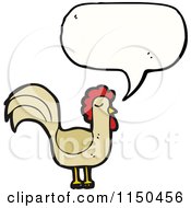 Cartoon Of A Talking Rooster Royalty Free Vector Clipart