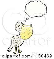 Cartoon Of A Thinking Pelican Royalty Free Vector Clipart by lineartestpilot