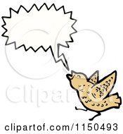 Cartoon Of A Thinking Bird Royalty Free Vector Clipart