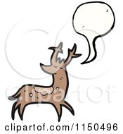 Cartoon Of A Deer With A Thought Balloon Royalty Free Vector Clipart by lineartestpilot