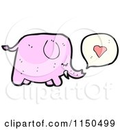 Poster, Art Print Of Pink Elephant Thinking About Love