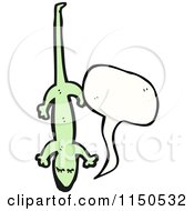 Cartoon Of A Thinking Gecko Royalty Free Vector Clipart