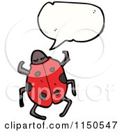 Cartoon Of A Thinking Ladybug Royalty Free Vector Clipart