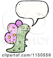 Cartoon Of A Thinking Butterfly Royalty Free Vector Clipart