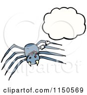 Cartoon Of A Thinking Spider Royalty Free Vector Clipart by lineartestpilot