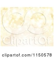 Clipart Of A Gold Bokeh Light Sparkle And Snowflake Christmas Background Royalty Free Vector Clipart