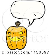 Poster, Art Print Of Talking Halloween Pumpkin