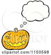 Poster, Art Print Of Thinking Halloween Pumpkin