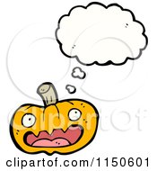 Poster, Art Print Of Thinking Halloween Pumpkin