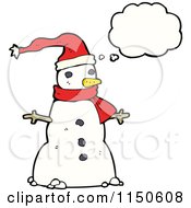 Poster, Art Print Of Thinking Christmas Snowman