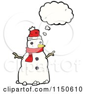 Poster, Art Print Of Thinking Christmas Snowman