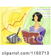 Poster, Art Print Of Female Accountant And Charts