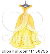 Poster, Art Print Of Yellow Princess Gown On A Manequin