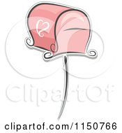 Cartoon Of A Pink Mailbox With A Heart Royalty Free Vector Clipart