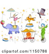 Cartoon Of Circus Design Elements Royalty Free Vector Clipart by BNP Design Studio
