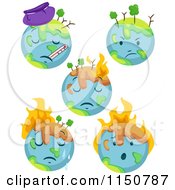 Poster, Art Print Of Sick Earth Globes