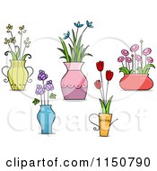 Flower Pot And Vase Design Elements