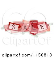 Poster, Art Print Of Cluster Of Red Sale Tags
