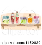 Poster, Art Print Of Shelf Of Preserved Foods In A Pantry