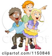 Poster, Art Print Of Excited Children Looking At Something
