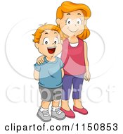 Poster, Art Print Of Happy Big Sister And Little Brother Smiling