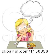 Poster, Art Print Of Girl Thinking About What To Color