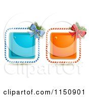 Poster, Art Print Of Candy Cane Christmas Bow And Square Icons 2