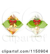 Poster, Art Print Of Diamond Christmas Bell And Bauble Icons