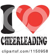 Poster, Art Print Of I Heart Cheerleading