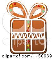 Poster, Art Print Of Christmas Gift Gingerbread Cookie