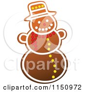 Poster, Art Print Of Christmas Snowman Gingerbread Cookie