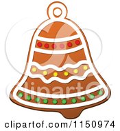 Christmas Bell Gingerbread Cookie