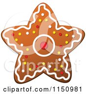 Poster, Art Print Of Christmas Star Gingerbread Cookie