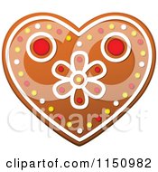 Poster, Art Print Of Christmas Heart Gingerbread Cookie