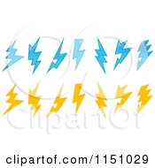 Blue And Yellow Lightning Bolts