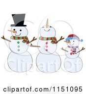 Poster, Art Print Of Snowman Family