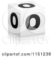 3d Black And White Letter O Cube Box