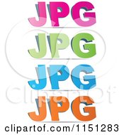 Clipart Of Colorful JPEG Icons Royalty Free Vector Clipart