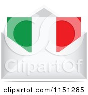 Poster, Art Print Of Italian Flag Letter In An Envelope