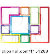 Poster, Art Print Of Background Of Colorful Geometric Frames