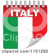 Poster, Art Print Of Italian Flag Calendar